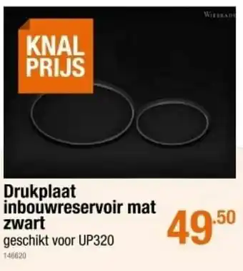 Cevo Drukplaat inbouwreservoir mat zwart aanbieding