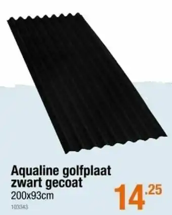 Aqualine golfplaat zwart gecoat