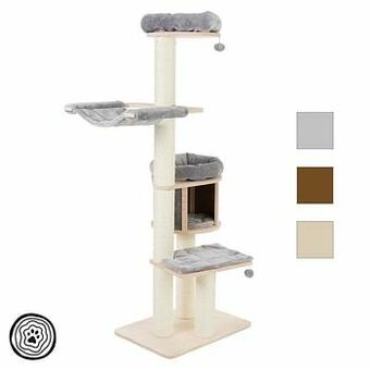Zooplus Natural Paradise Krabpaal XL Compact Lichtgrijs H175 x L67 x B47 cm aanbieding