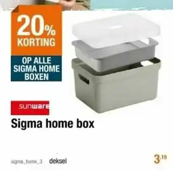 Cevo Sigma home deksel aanbieding