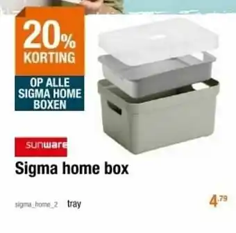 Cevo Sigma home tray aanbieding