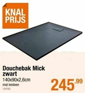 Cevo Douchebak mick zwart aanbieding
