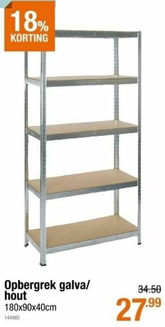 Cevo Opbergrek galva-hout aanbieding