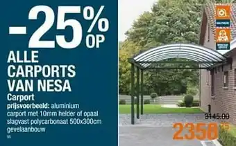 Cevo Alle carports van nesa aanbieding