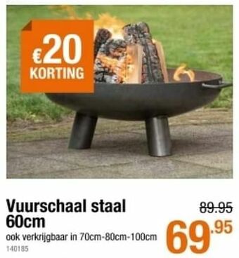 Cevo Vuurschaal staal aanbieding