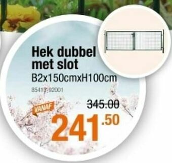 Cevo Hek dubbel met slot aanbieding
