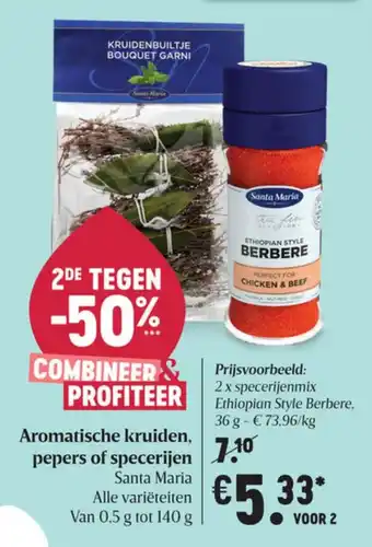 Delhaize Aromatische kruiden, pepers of specerijen aanbieding