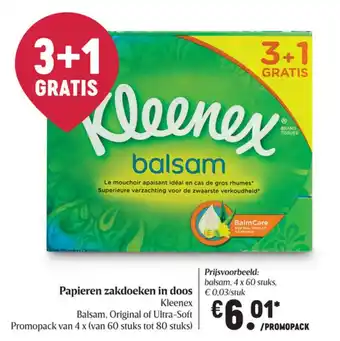 Delhaize Papieren zakdoeken in doos aanbieding
