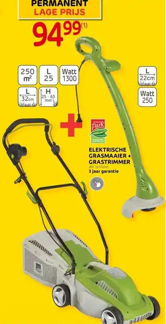 ELEKTRISCHE GRASMAAIER + GRASTRIMMER