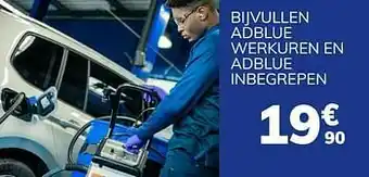 Bijvullen adblue werkuren en adblue inbegrepen