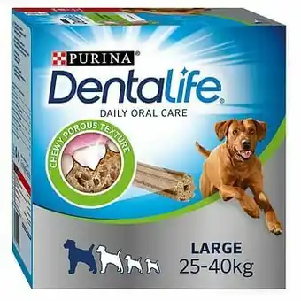 Zooplus 2x 72 stuks voor grote honden Purina Dentalife Tandverzorgingssnacks aanbieding