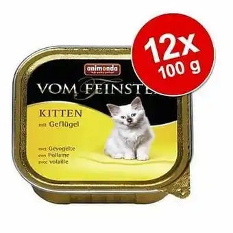Zooplus 12x100g Kitten met Gevogelte Animonda Vom Feinsten Kattenvoer aanbieding