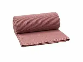 Multi bazar Fresk Gebreide Deken 80 X 100 Cm Uni Dusty Pink aanbieding
