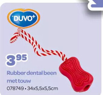 Happyland Rubber dental been met touw 34 x 5,5 x 5,5 cm aanbieding