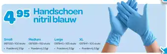 Handschoen nitril blauw