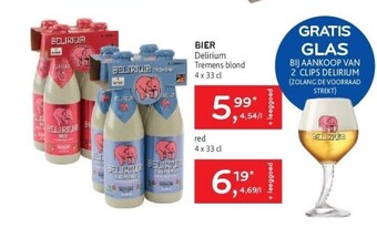 Alvo Bier delirium tremens blond 4 x 33 cl aanbieding