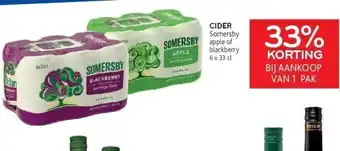 Alvo Cider somersby apple of blackberry 6 x 33 cl aanbieding