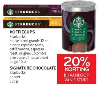 Alvo Koffiecups starbucks aanbieding