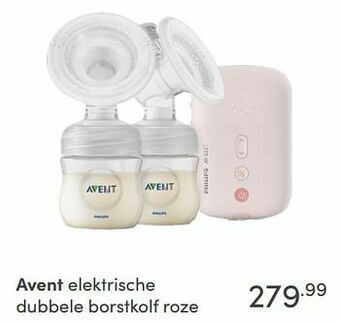 Baby & Tiener Avent elektrische dubbele borstkolf roze aanbieding