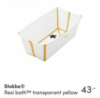 Baby & Tiener Stokke flexi bath transparant yellow aanbieding