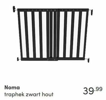 Baby & Tiener Noma traphek zwart hout aanbieding