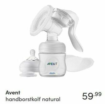 Baby & Tiener Avent handborstkolf natural aanbieding