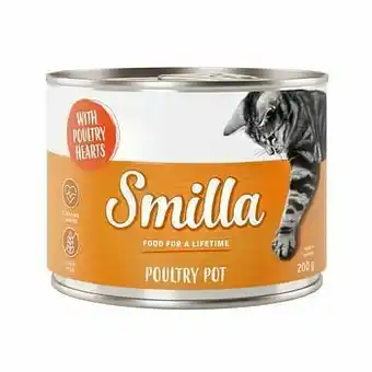 Zooplus 6x200g Gevogeltepannetje Mals Gevogelte met Gevogelteharten Smilla Kattenvoer aanbieding