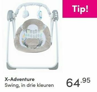 Baby & Tiener X-adventure swing, in drie kleuren aanbieding