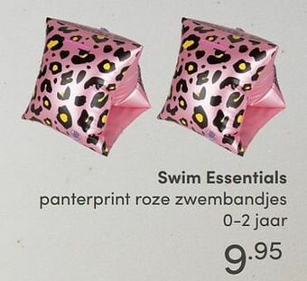 Baby & Tiener Swim essentials panterprint roze zwembandjes aanbieding