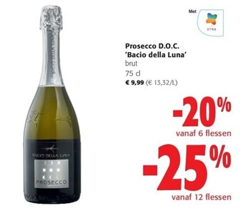 Colruyt Prosecco d.o.c. 'bacio della luna' brut 75 cl aanbieding
