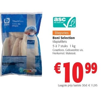 Colruyt Boni selection tilapiafilets aanbieding