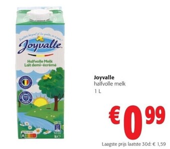 Colruyt Joyvalle halfvolle melk 1 l aanbieding