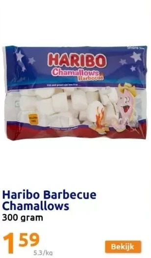 Action Haribo barbecue chamallows aanbieding
