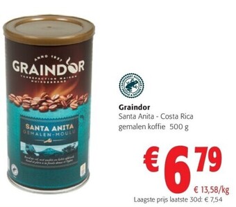 Colruyt Graindor  santa anita - costa rica  gemalen koffie 500 g aanbieding