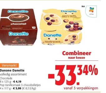 Colruyt Danone danette  volledig assortiment aanbieding