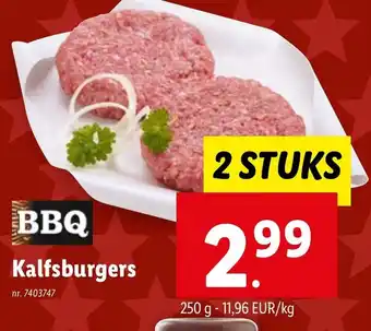 Lidl BBQ kalfsburger aanbieding