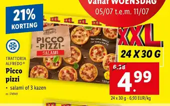 Lidl TRATTORIA ALFREDO Picco pizzi 24 x 30g aanbieding