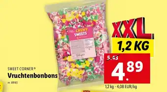 Lidl SWEET CORNER Vruchtenbonbons 1,2kg aanbieding