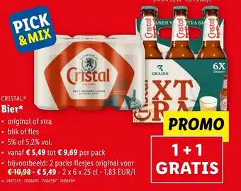 Lidl CRISTAL Bier aanbieding