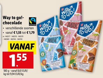Way to go! chocolade