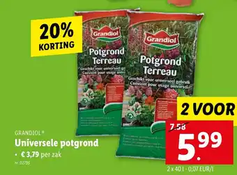 Lidl GRANDIOL Universele potgrond aanbieding
