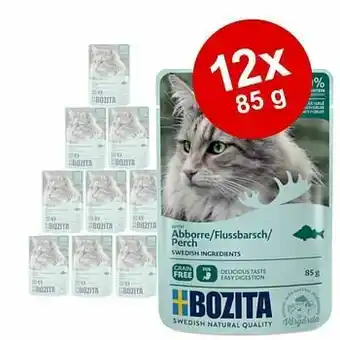 Zooplus 12x85g Stukjes in Gelei Pouch Kippenlever Bozita Kattenvoer aanbieding