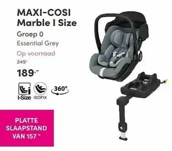 Baby & Tiener Maxi-cosi marble i size groep 0 essential grey aanbieding