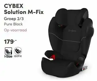 Baby & Tiener Cybex solution m-fix groep 2-3 pure black aanbieding