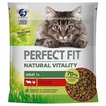 Zooplus 650g Perfect Fit Natural Vitality Adult 1+ Rund en Kip Droogvoer Katten aanbieding