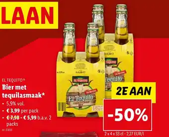 Lidl EL TEQUITO Bier met tequilasmaak aanbieding