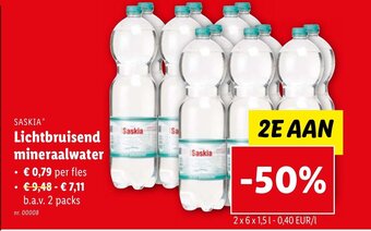 Lidl SASKIA Lichtbruisend mineraalwater aanbieding