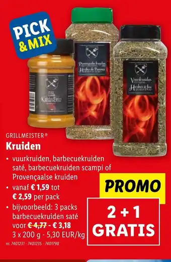 Lidl GRILLMEISTER Kruiden aanbieding
