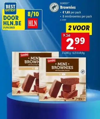 Lidl SONDEY Brownies aanbieding