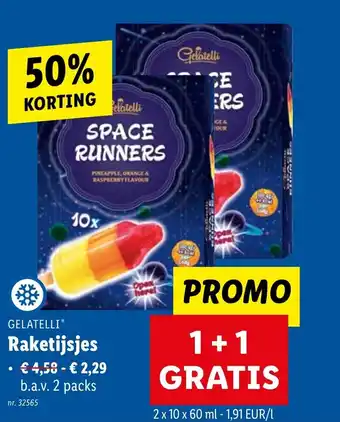 Lidl GELATELLI Raketijsjes aanbieding